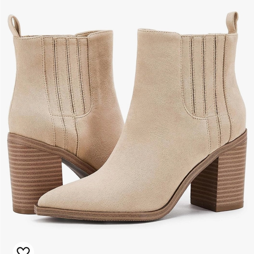 Coutgo Chelsea Tan Western Ankle Boots Booties 8.5